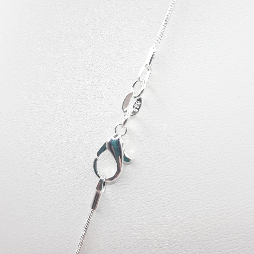 Amethyst Purple CZ Flower Pendant Necklace - Picture 6 of 6